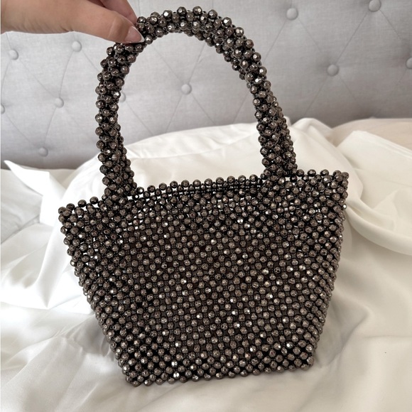 Metallic Crystal Beaded Top Handle Mini Bag | Excellent Condition - Picture 2 of 8